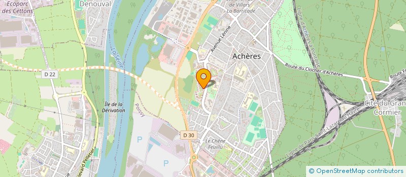 localisation de l'entreprise MADAME FATOUMATA DIALLO  ACHERES