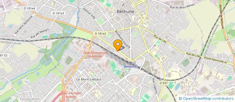 localisation de l'entreprise MADAME FAUSTINE DEBRUYNE  BETHUNE