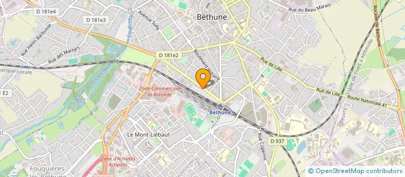 localisation de l'entreprise MADAME FAUSTINE LOUCHET à BETHUNE