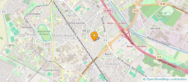 localisation de l'entreprise MADAME FEGBAWE LOKADI  REIMS