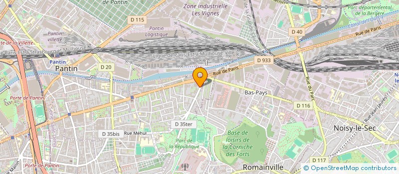 localisation de l'entreprise MADAME FEIHUA YE  PANTIN