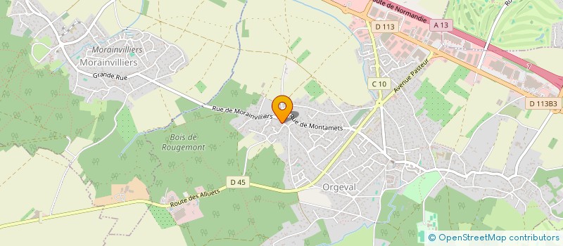 localisation de l'entreprise MADAME FELICIE GRANDPIERRE  ORGEVAL