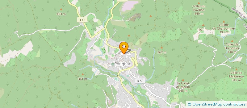 localisation de l'entreprise MADAME FELICIENNE COULOMB  COTIGNAC