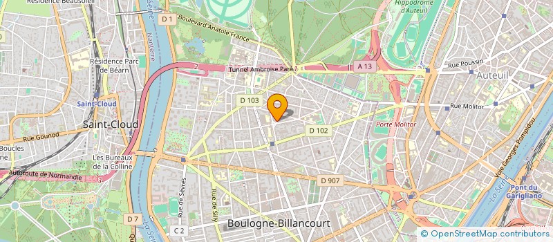 localisation de l'entreprise MADAME FELICITE AFANE  BOULOGNE-BILLANCOURT