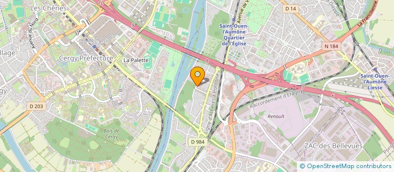 localisation de l'entreprise MADAME FELLA HARFOUCHI  ERAGNY