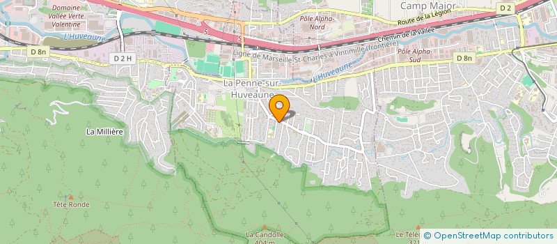 localisation de l'entreprise MADAME FELLA TOUGGOURTI  LA PENNE-SUR-HUVEAUNE