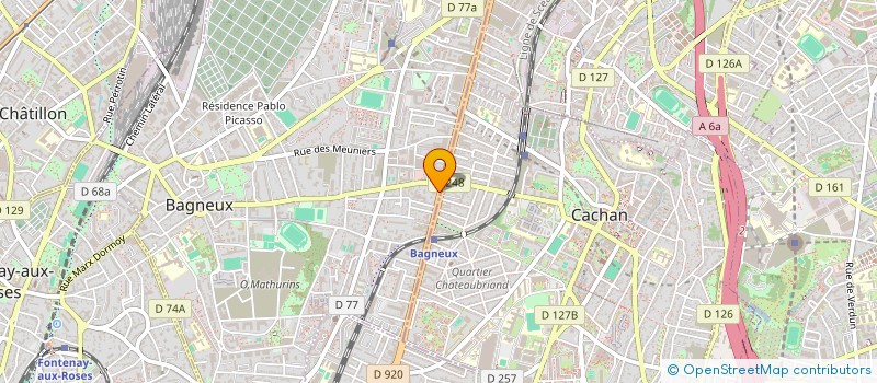 localisation de l'entreprise MADAME FENGJIAO ZHANG  BAGNEUX