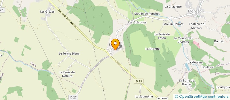localisation de l'entreprise MADAME FERNANDE CASSE à FAUX