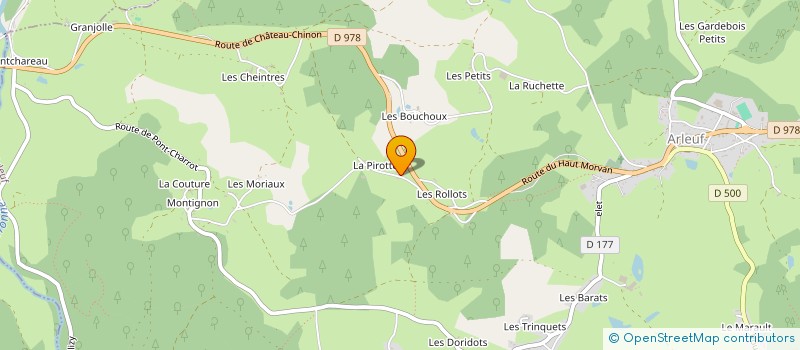 localisation de l'entreprise MADAME FERNANDE COMTE à ARLEUF
