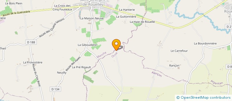localisation de l'entreprise MADAME FERNANDE FLEURY à SAINT-ROCH-SUR-EGRENNE
