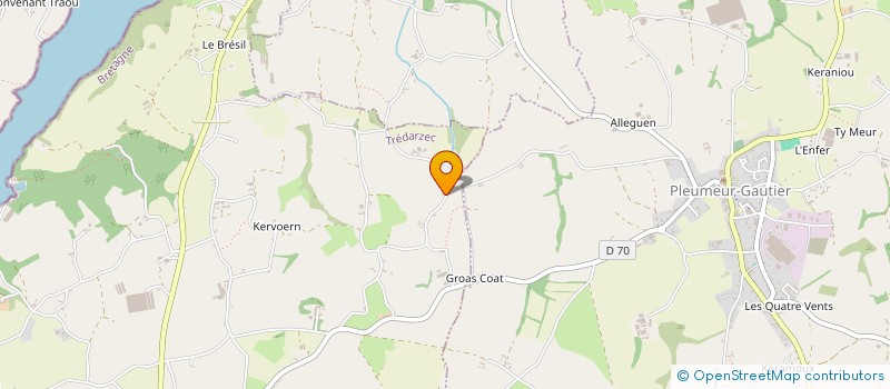 localisation de l'entreprise MADAME FERNANDE FRANCEZ  TREDARZEC