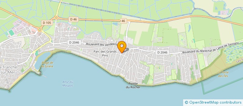 localisation de l'entreprise MADAME FERNANDE GUERIN à LA TRANCHE-SUR-MER