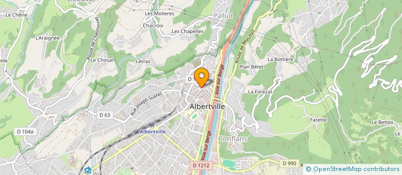 localisation de l'entreprise MADAME FERRAND FRANCK à ALBERTVILLE