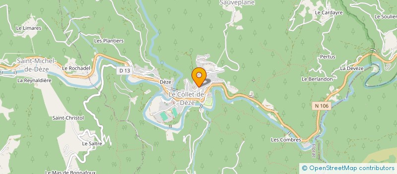 localisation de l'entreprise MADAME FILIA GIRAUD-PLAN  LE COLLET-DE-DEZE