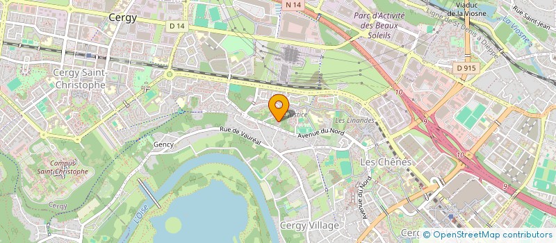 localisation de l'entreprise MADAME FLAURE MEUDOM KENMOE  CERGY