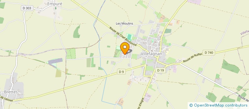 localisation de l'entreprise MADAME FLAVIE BECHEAU  VILLEFAGNAN