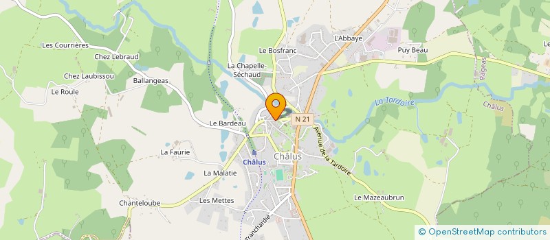 localisation de l'entreprise MADAME FLAVIE BERGER à CHALUS
