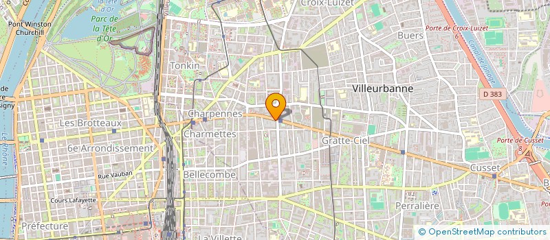 localisation de l'entreprise MADAME FLAVIE BLANC  VILLEURBANNE