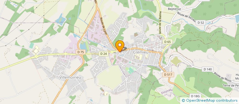 localisation de l'entreprise MADAME FLAVIE CROTET  CREMIEU