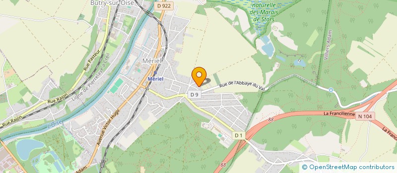 localisation de l'entreprise MADAME FLAVIE DUMONTIER  MERIEL