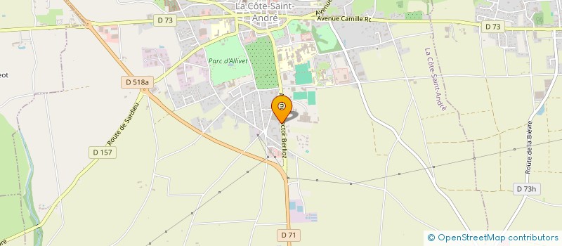 localisation de l'entreprise MADAME FLAVIE GIRAUD  LA COTE-SAINT-ANDRE