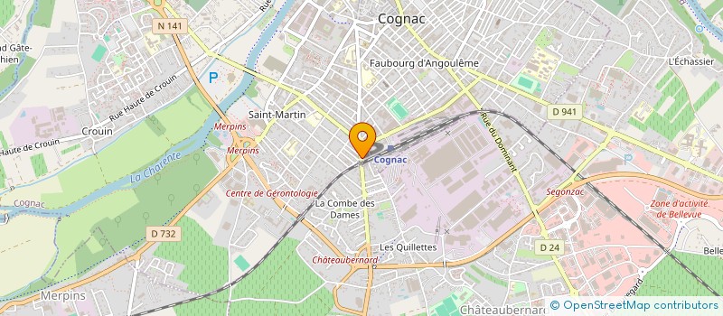 localisation de l'entreprise MADAME FLAVIE RAMBAUD à COGNAC