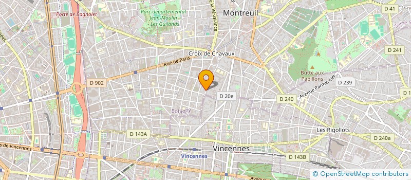 localisation de l'entreprise MADAME FLAVIE ROUGET à MONTREUIL