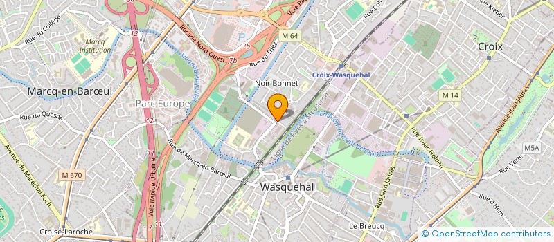 localisation de l'entreprise MADAME FLAVIE WATINE  WASQUEHAL