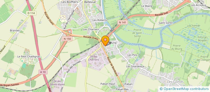 localisation de l'entreprise MADAME FLAVIENNE DEMOUSTIER  SAINTES