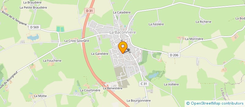 localisation de l'entreprise MADAME FLAVY FOUCHER  LA BACONNIERE