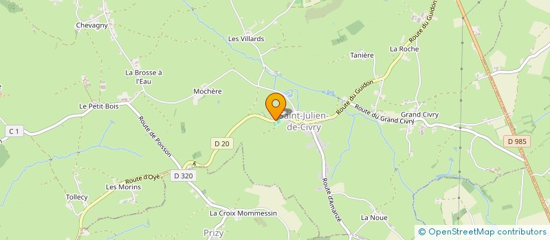 localisation de l'entreprise MADAME FLEUR RAVELLE-CHAPUIS  SAINT-JULIEN-DE-CIVRY