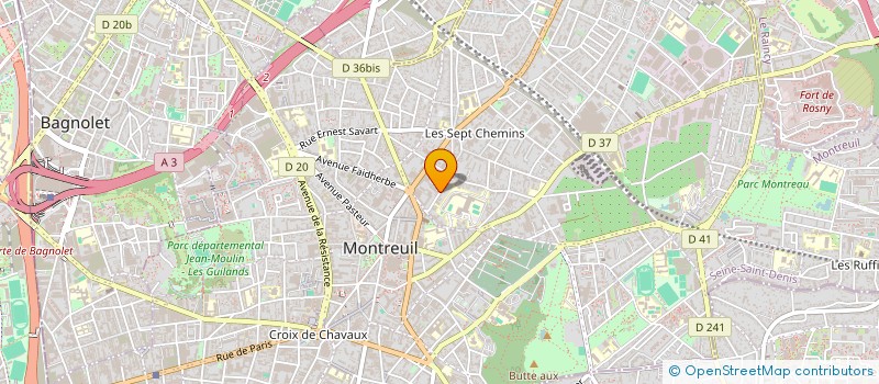 localisation de l'entreprise MADAME FLORA BONNARD à MONTREUIL