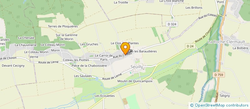 localisation de l'entreprise MADAME FLORA CHEVALIER  SEUILLY