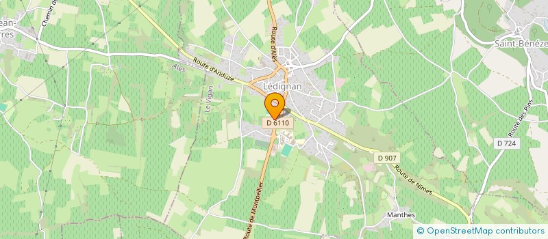 localisation de l'entreprise MADAME FLORA GUIRAUD  LEDIGNAN