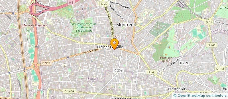 localisation de l'entreprise MADAME FLORA MERCUI à MONTREUIL