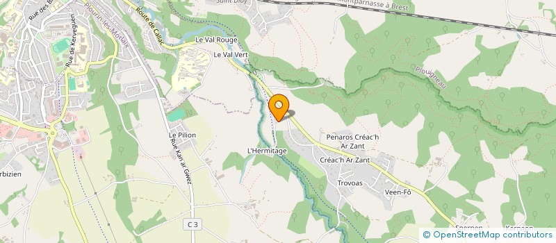 localisation de l'entreprise MADAME FLORA PENELON  PLOUGONVEN