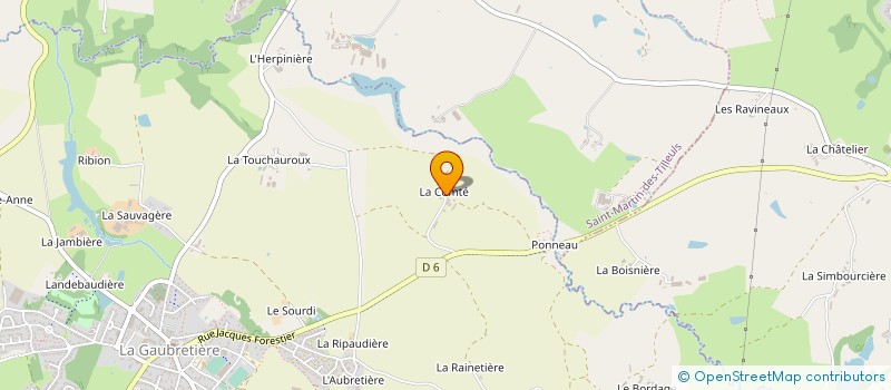 localisation de l'entreprise MADAME FLORA PIVETEAU à LA GAUBRETIERE