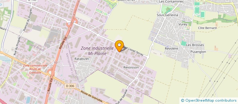 localisation de l'entreprise MADAME FLORE HUBERDEAU  GENAS