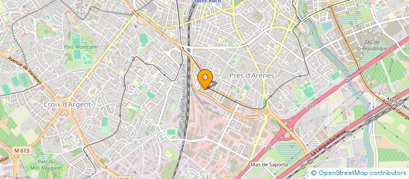 localisation de l'entreprise MADAME FLORE MONDAMBO AROGHA à MONTPELLIER