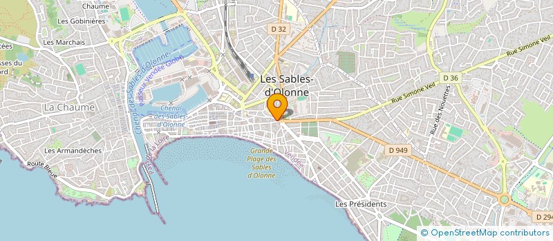 localisation de l'entreprise MADAME FLORE MOREAU  LES SABLES D'OLONNE