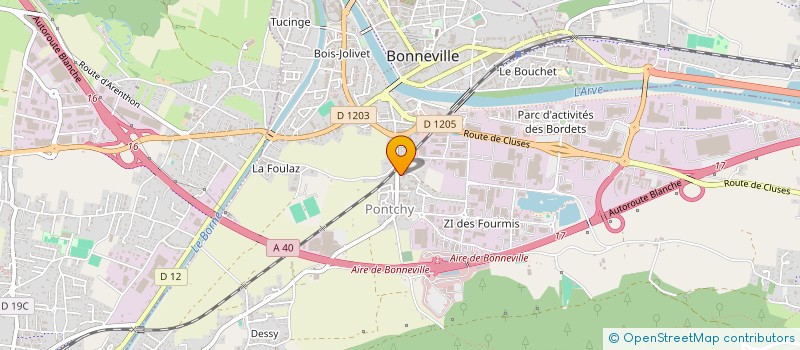 localisation de l'entreprise MADAME FLORE ROGUET  BONNEVILLE