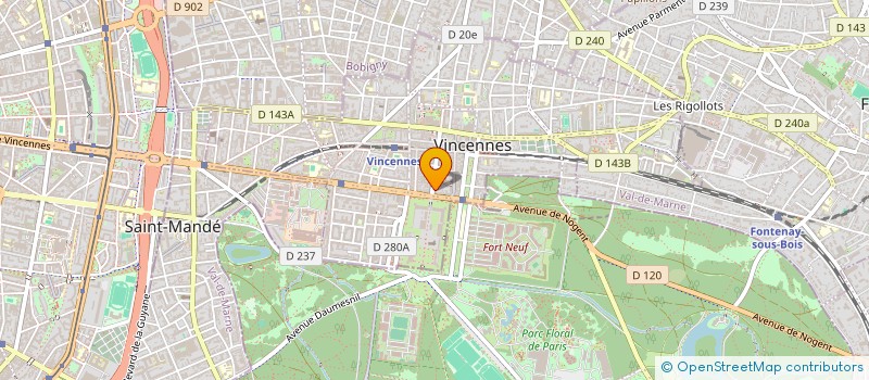 localisation de l'entreprise MADAME FLORE THUAUD à VINCENNES