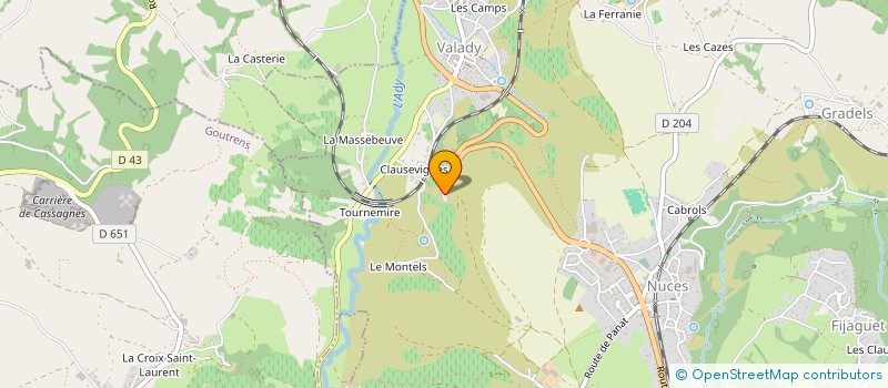 localisation de l'entreprise MADAME FLORENCE ALVERNHE  VALADY