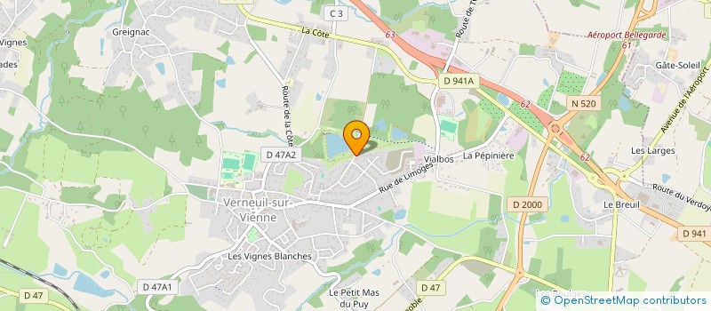 localisation de l'entreprise MADAME FLORENCE AUGIER à VERNEUIL-SUR-VIENNE