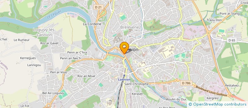 localisation de l'entreprise MADAME FLORENCE AUREGAN  LANNION