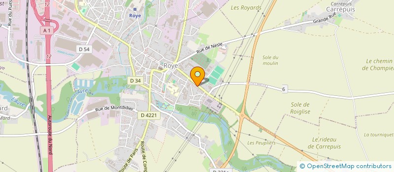 localisation de l'entreprise MADAME FLORENCE AZAIS  ROYE