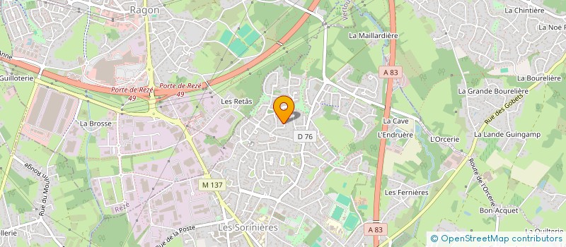 localisation de l'entreprise MADAME FLORENCE BAGOT  LES SORINIERES