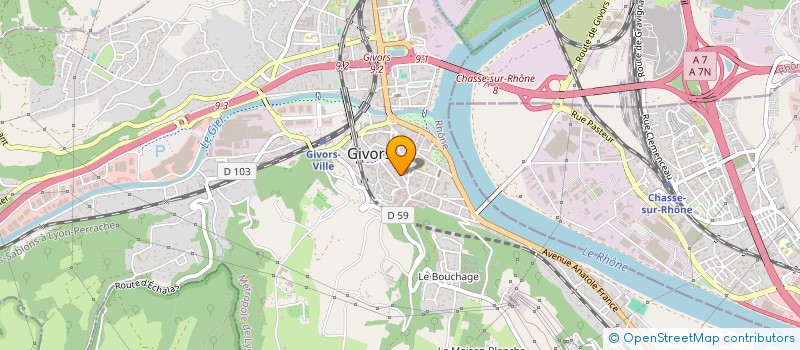 localisation de l'entreprise MADAME FLORENCE BELLON à GIVORS