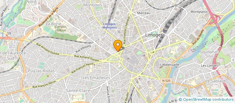 localisation de l'entreprise MADAME FLORENCE BERARD à LIMOGES