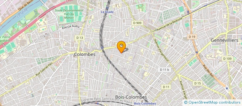 localisation de l'entreprise MADAME FLORENCE BERNIER à COLOMBES